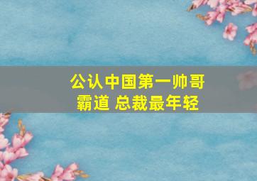 公认中国第一帅哥霸道 总裁最年轻